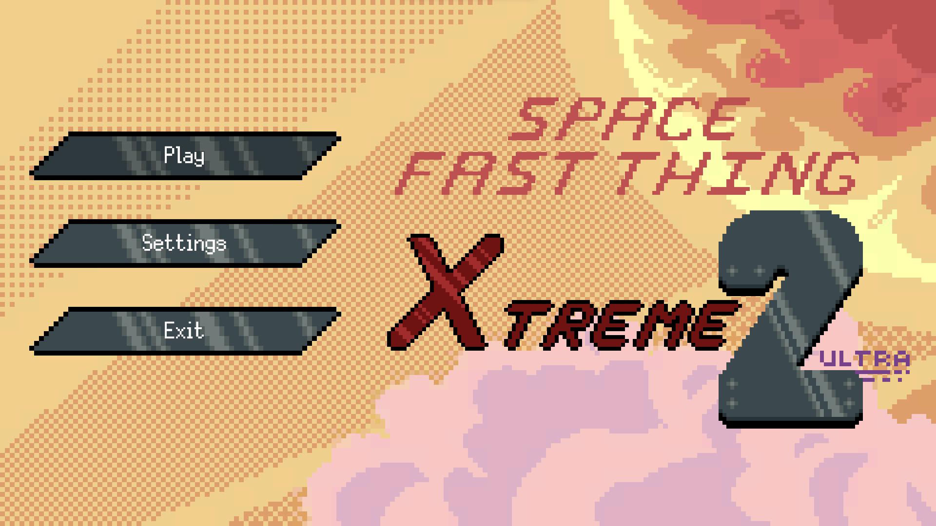 menu du jeu space fast thing Xtreme 2 ultra